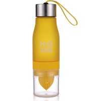 Clear plastic portable sport juice orange lemon water bottle